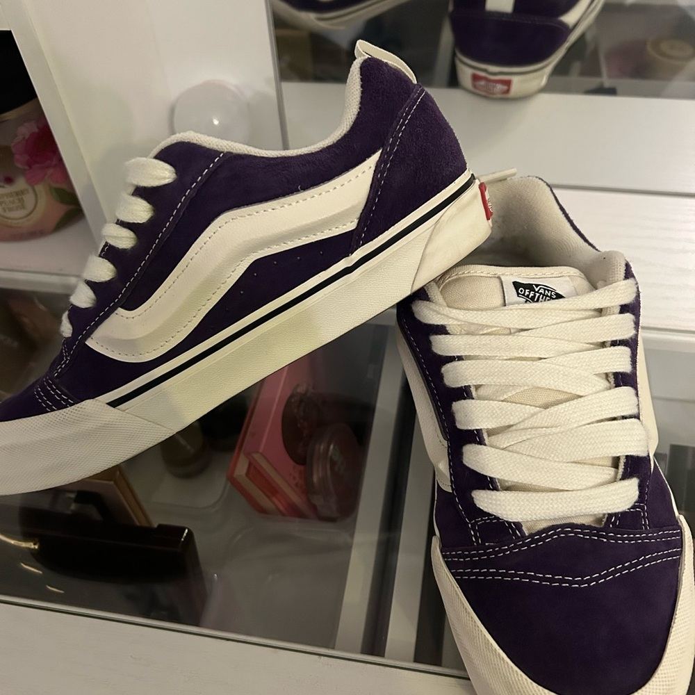 Vans Kids Purple and White Old Skool Skate Sneakers